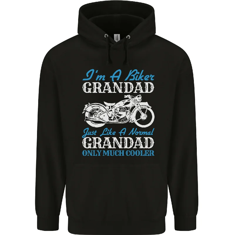 Biker Grandad Grandparents Day Motorcycle Bike Mens 80% Cotton Hoodie Hoodie with Mesh Breathable Sporty