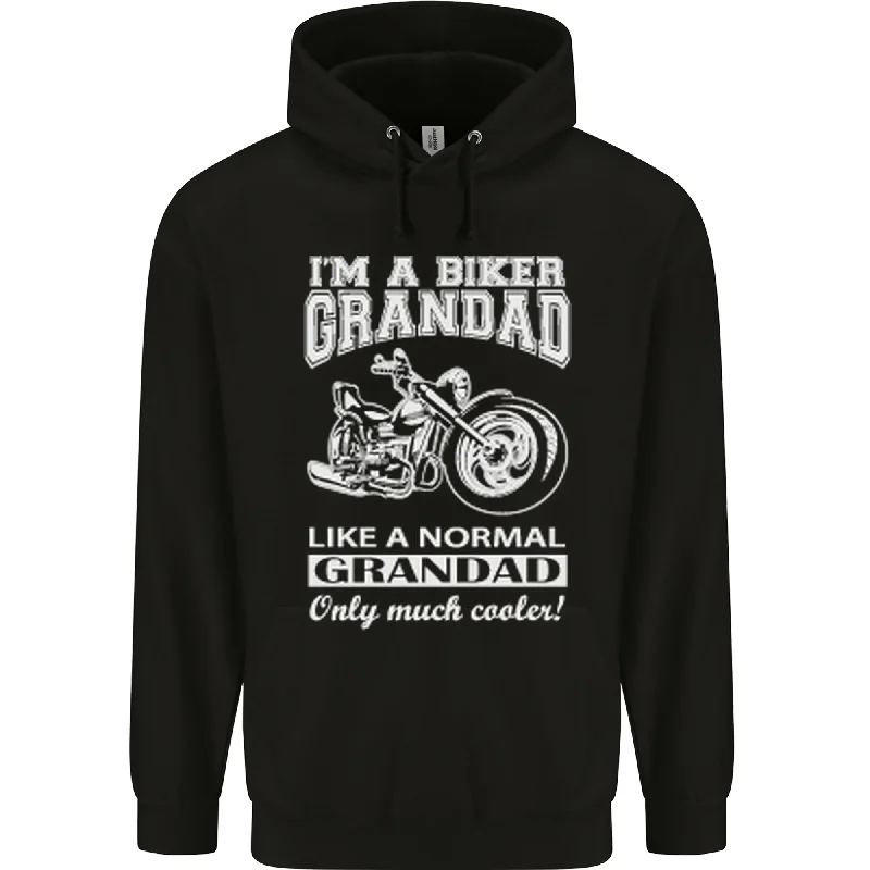 Biker Grandad Motorbike Grandparents Day Mens 80% Cotton Hoodie Hoodie with Slim Fit Tailored Modern