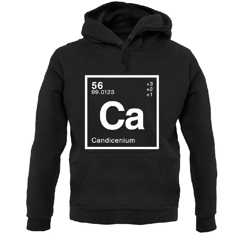 Candice - Periodic Element Unisex Hoodie Hoodie with Tie-Dye Psychedelic Retro