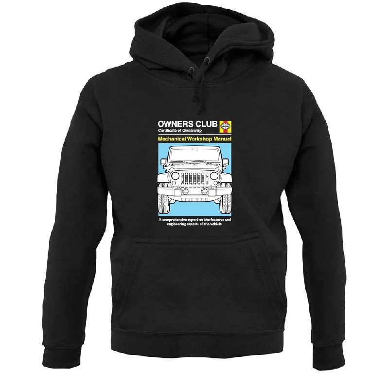 Car Owners Manual Jeep Unisex Hoodie Hoodie with Set-In Sleeves Structured Classic