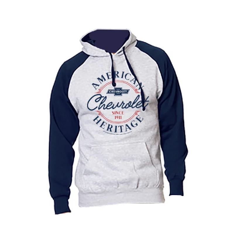 Vintage Chevrolet American Heritage Hoodie Hoodie with Belted Waist Structured Tailored