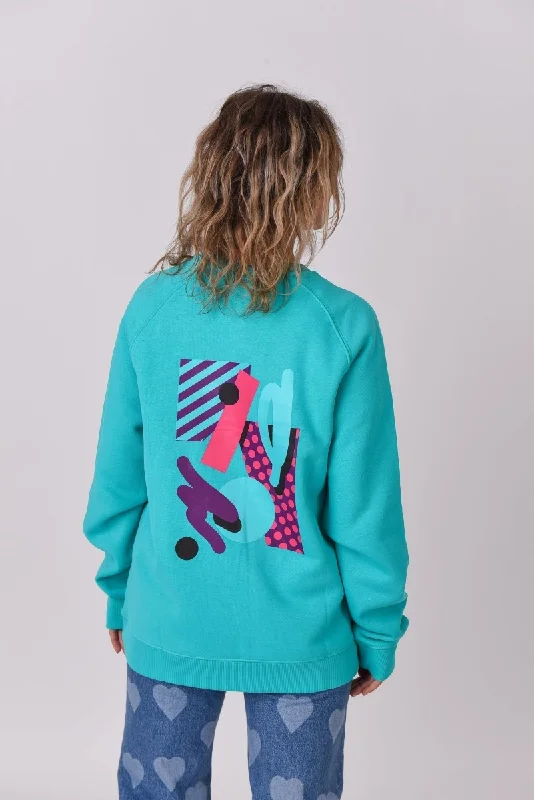 Penfold Sweatshirt - Aqua Hoodie with Logo Branding Identity