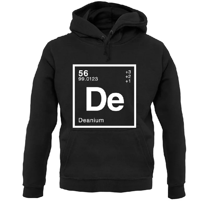 Dean - Periodic Element Unisex Hoodie Hoodie with Toggle Buttons Decorative Unique