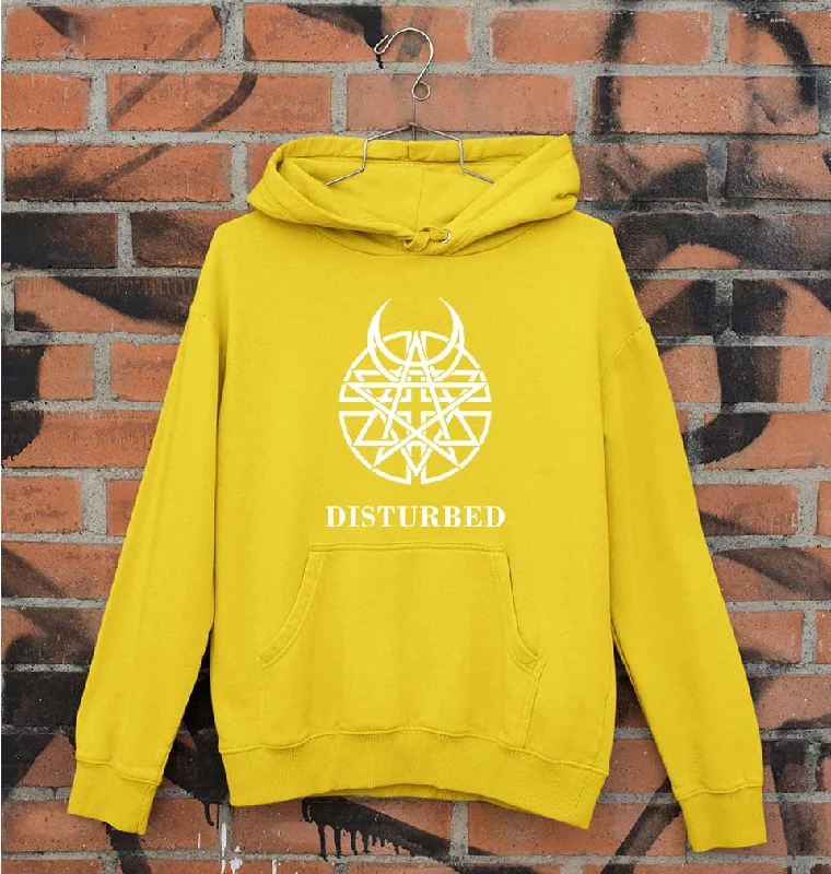 Disturbed Unisex Hoodie for Men/Women Hoodie with Hem Applique Textured Unique