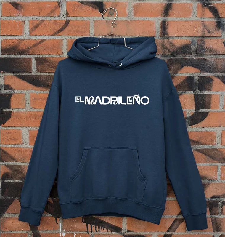 El Madrileño Unisex Hoodie for Men/Women Hoodie with Zipper Placket Modern Functional