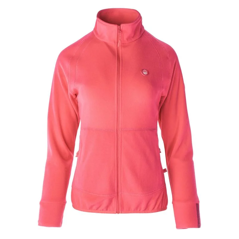 Elbrus Rivoli II Womens Sweatshirt - Pink Hoodie with Rolled Sleeves Casual Relaxed