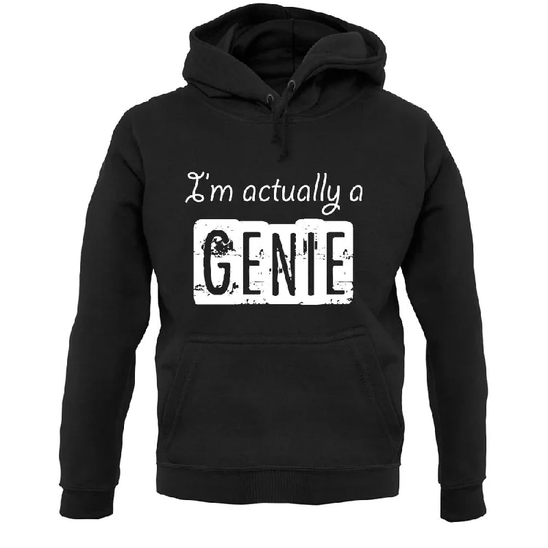 I'm Actually A Genie Unisex Hoodie Hoodie with Front Slit Layering Stylish