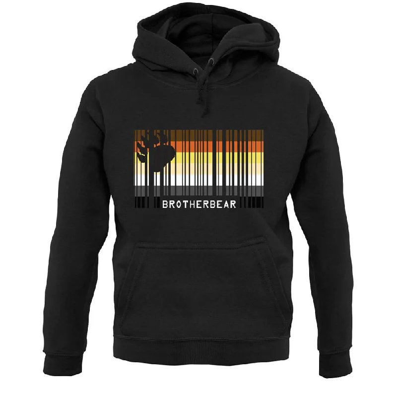 Lgbt Barcode Flags Brother Bear Unisex Hoodie Hoodie with Frayed Bohemian Relaxed