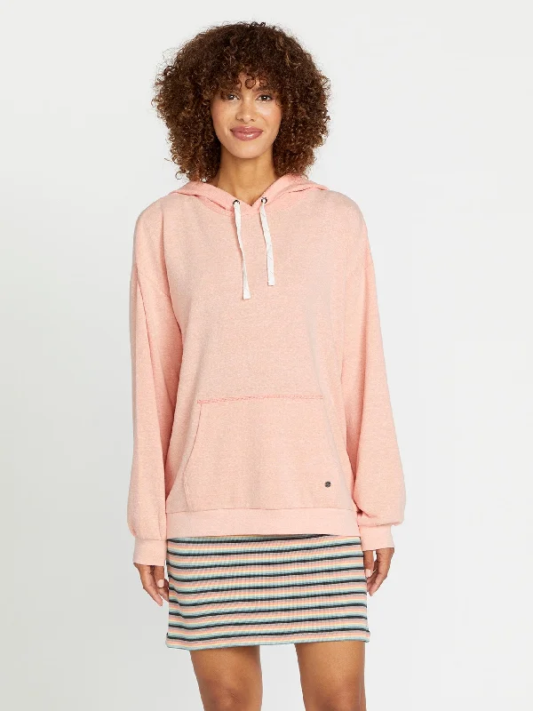 Lived in Lounge Frenchie Hoodie - Reef Pink Hoodie with Reflective Safety Nightwear