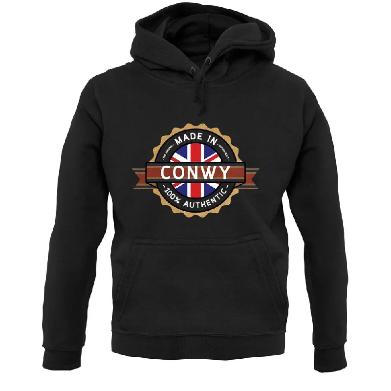 Made In Conwy 100% Authentic Unisex Hoodie Hoodie with Crew Neck Simple Timeless