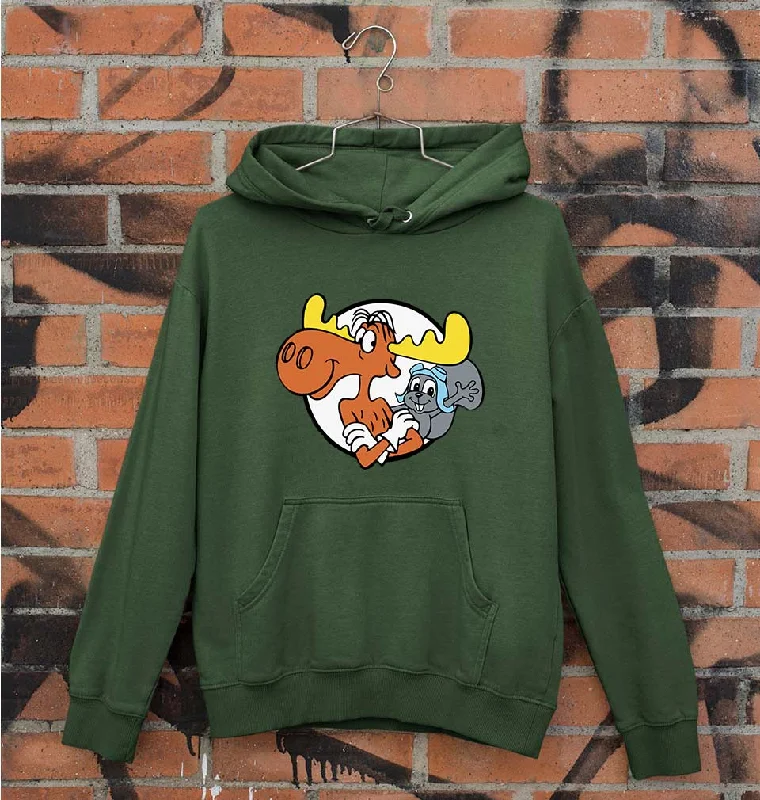 The Adventures of Rocky and Bullwinkle and Friends Unisex Hoodie for Men/Women Hoodie with Side Slits Relaxed Casual