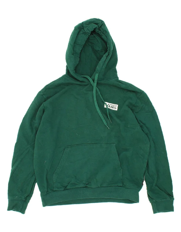 VANS Mens Relaxed Fit Hoodie Jumper Medium Green Cotton Hoodie with Earth Tones Natural Calm