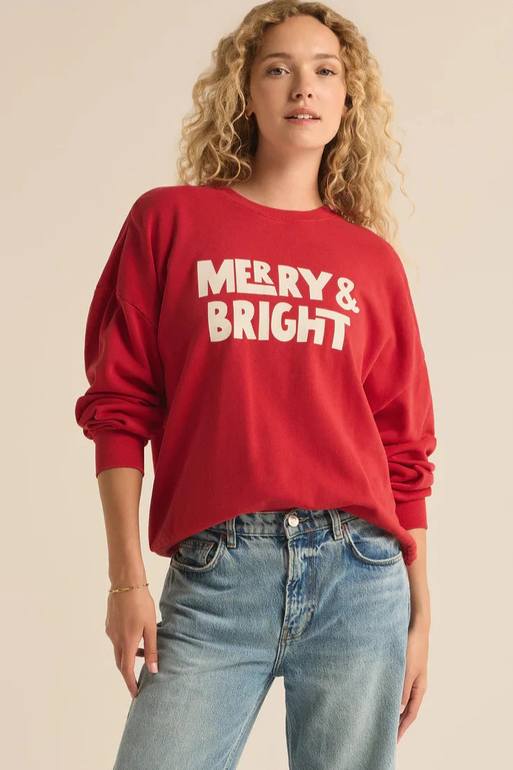 merry + bright sweatshirt Hoodie with Mesh Breathable Sporty