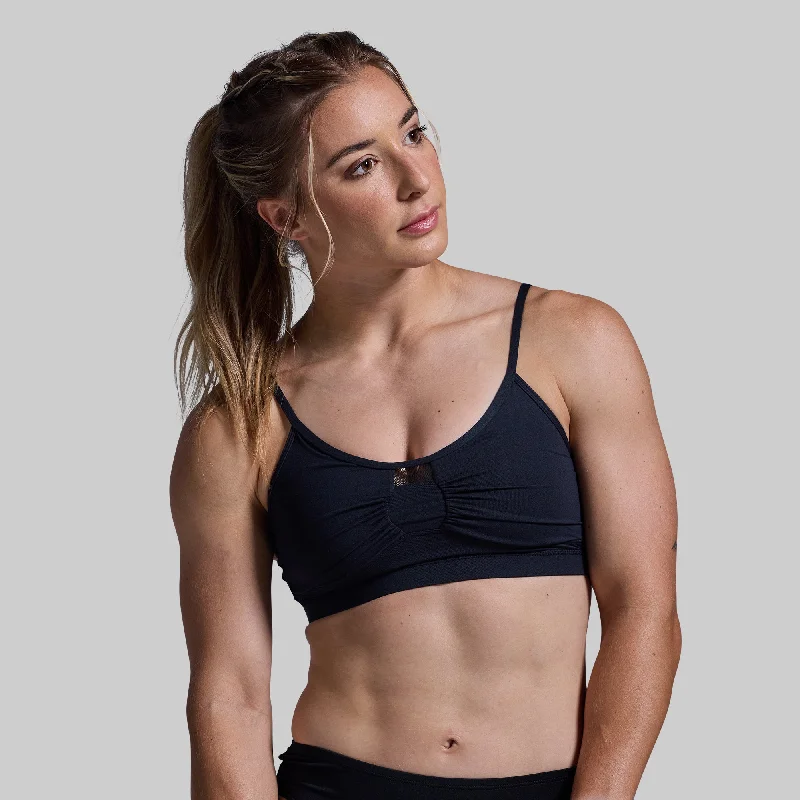 Athleisure Bra (Black) Soft Strapless Bra