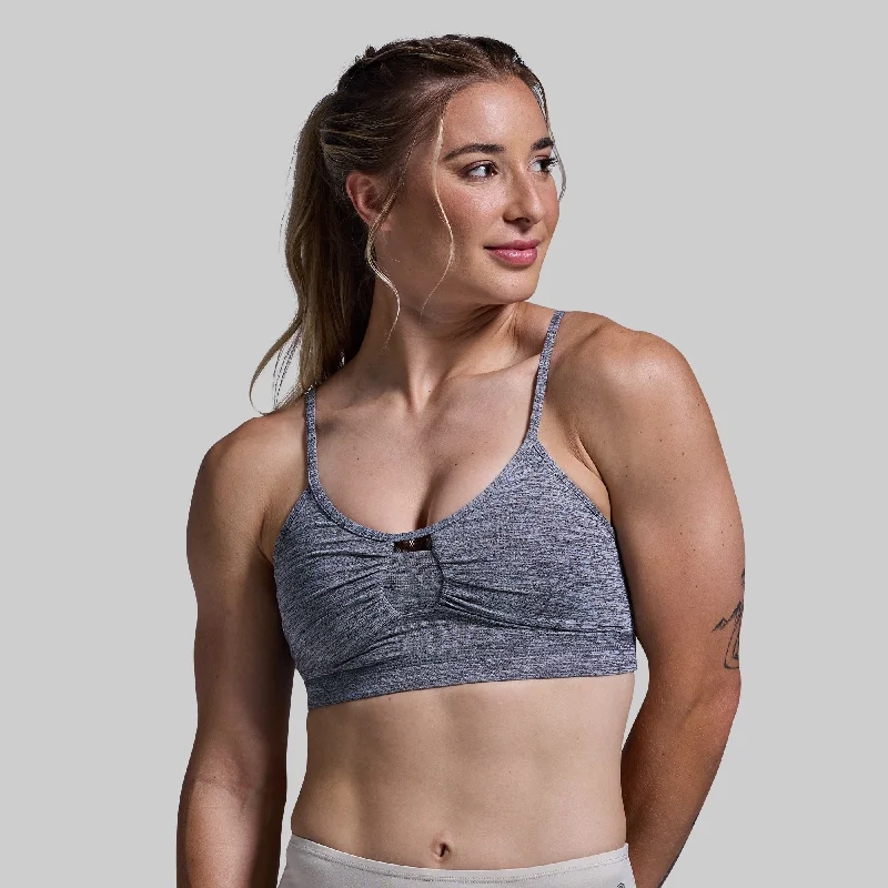 Athleisure Bra (Heather Grey) Elegant Lace Bralette