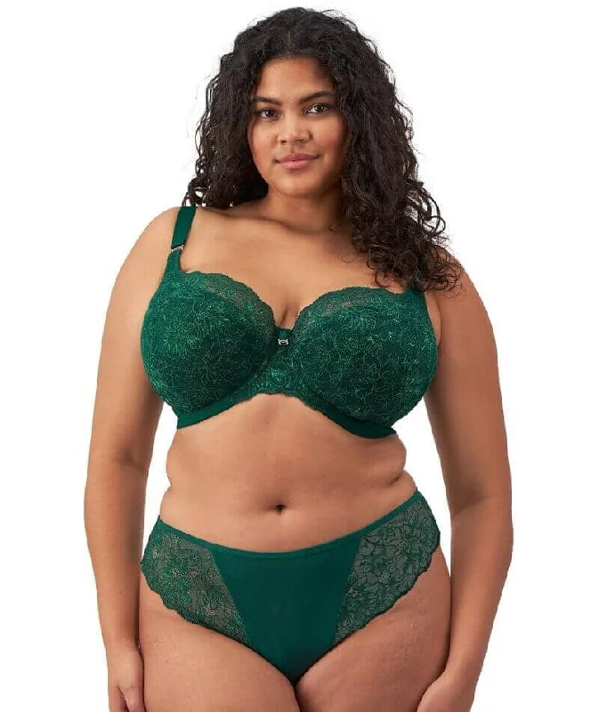 Brianna Underwired Padded Half Cup Bra In Rainforest - Elomi Adjustable Fit Bra