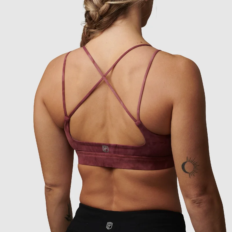 Exhale Sports Bra (Roan Rouge) Elegant Lace Bralette