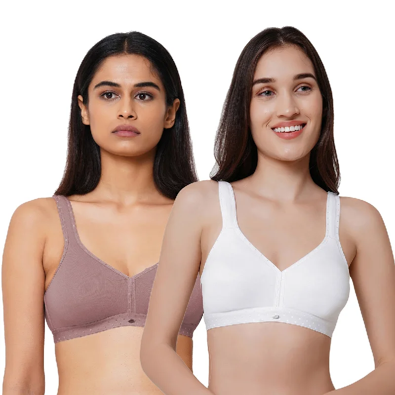 Full coverage Non padded Non wired Bra (PACK OF 2) CB-335 Soft Cup Bralette