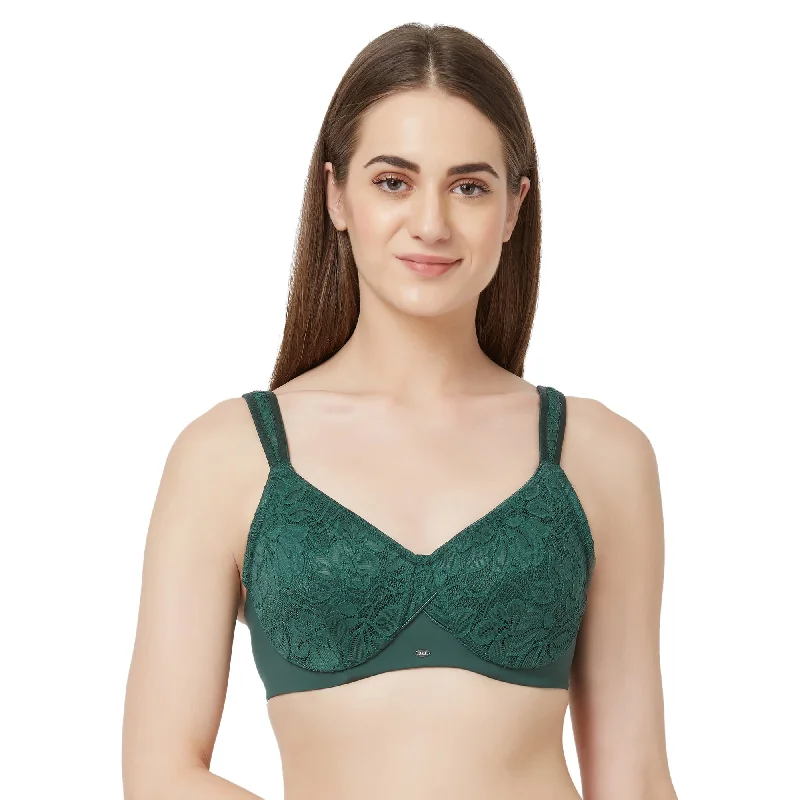 Full Coverage Non Padded Wired Lace Bra - FB-610 Cozy Wire-Free Bra