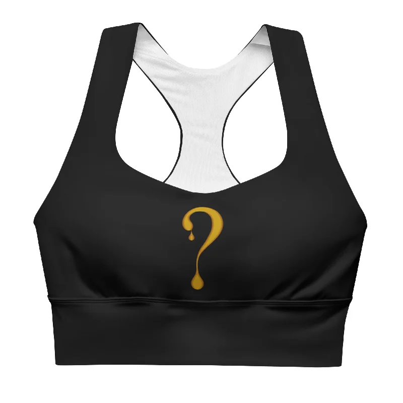 Gold Dripper Sports Bra Soft Mesh Bra