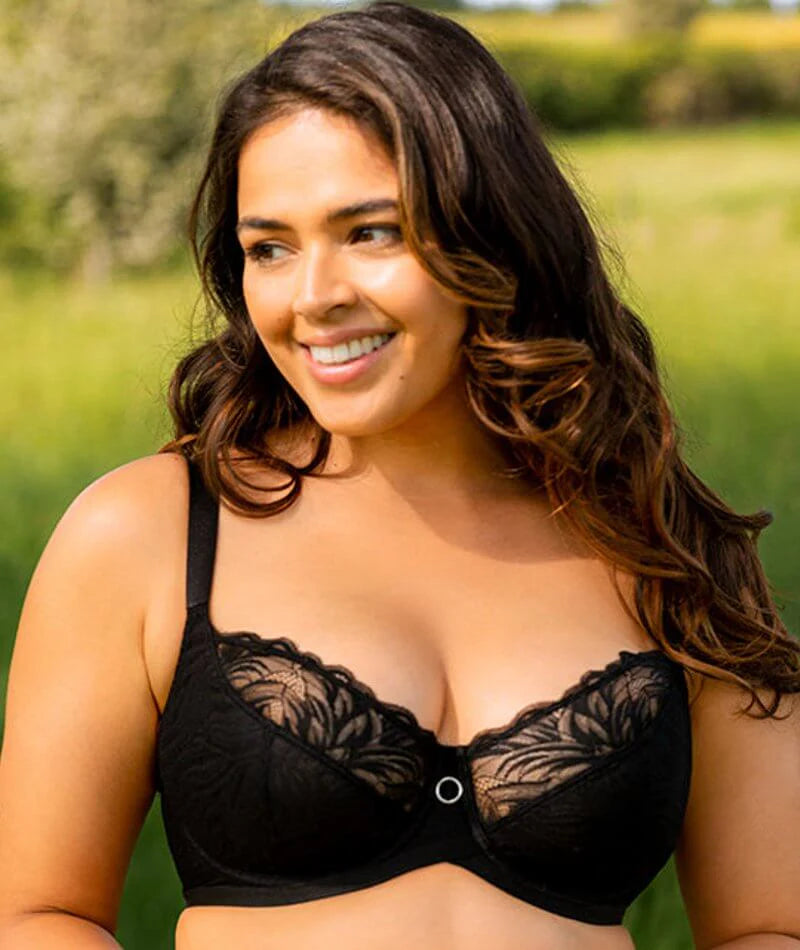 Lace Daze Balcony Bra In Black - Curvy Kate Seamless Push-Up Bra