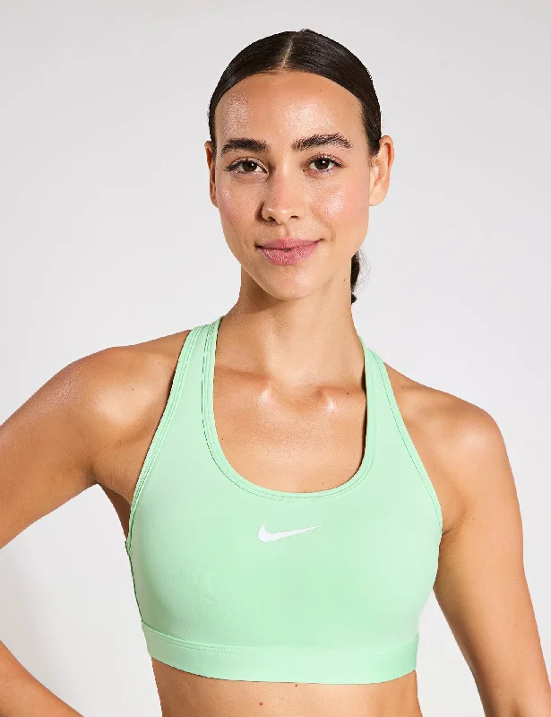 Swoosh Medium Support Bra - Vapor Green/White Cozy Wire-Free Bra