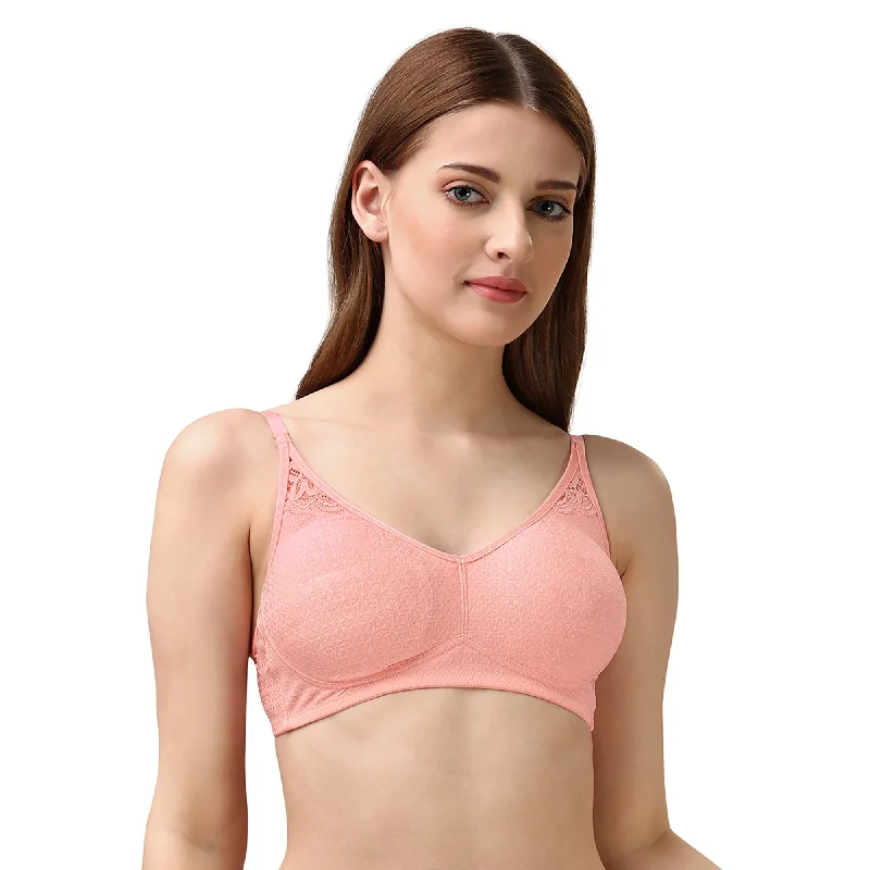 Non Padded Non Wired Medium Coverage Lace Bra FB-708 Comfortable Bralette Style