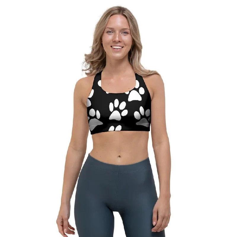 Paw Print Sports Bra Cozy Wire-Free Bra