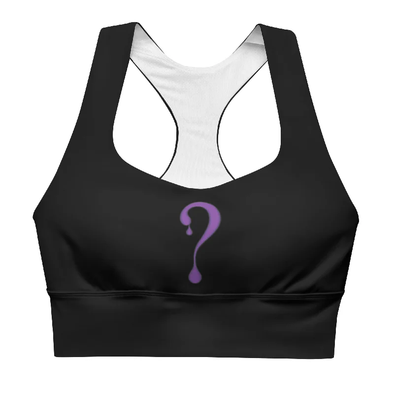 Purple Dripper Sports Bra Trendy Lace Bra