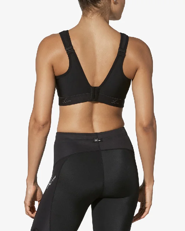 Stabilyx High Impact Sports Bra: Black Supportive Cotton Bra