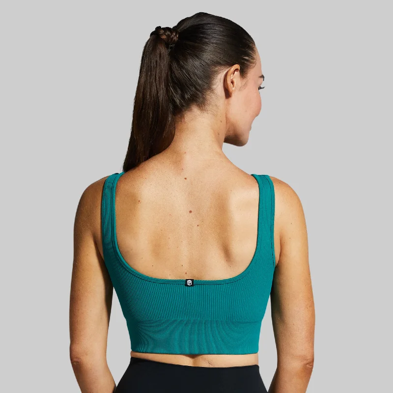 Studio Sports Bra (Emerald) Chic Satin Bra