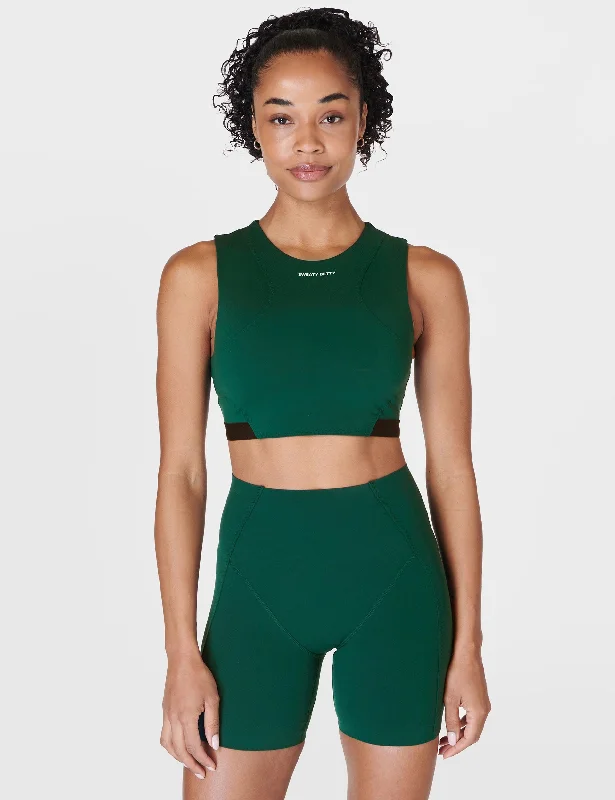 Power Advantage Bra Top - Retro Green Full Coverage Bralette