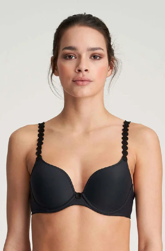 Tom Heart Shaped Bra in Charcoal Stretchy Wireless Bra