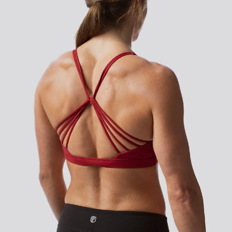 Vitality Sports Bra 2.0 (Wine) Lace Back Bra