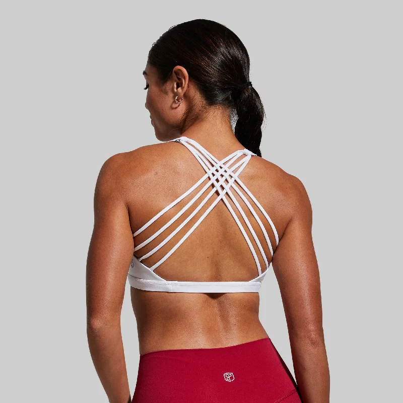 Vitality Sports Bra (White) Soft Strapless Bra