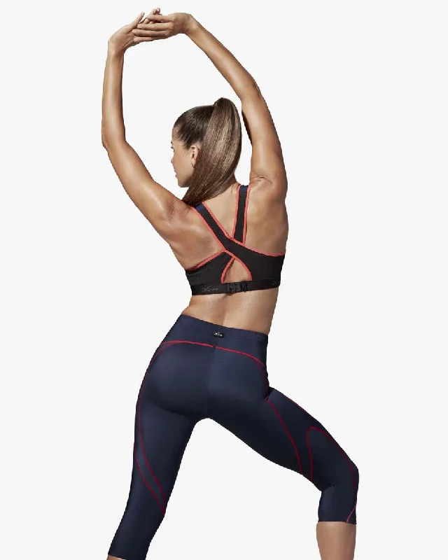 Xtra Support High Impact Sports Bra: True Navy/Hot Coral Sports Support Bra