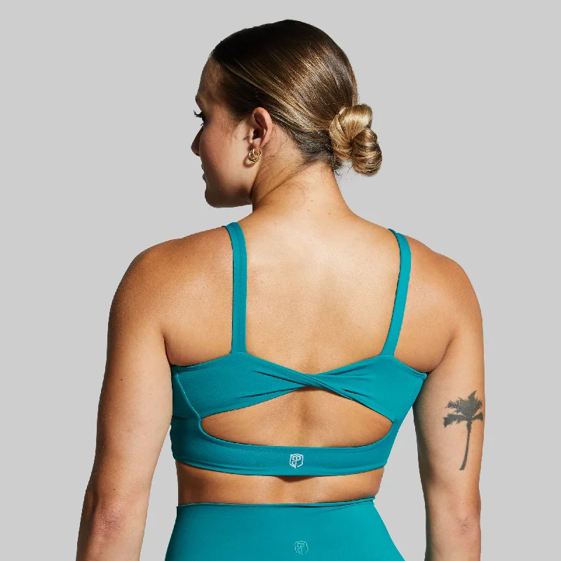 Your Go To Sports Bra (Emerald) Adjustable Bra Straps