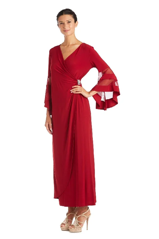 R&M Richards 3641 Crossover Maxi Dress Sale Fashionable Open-Back Maxi Dress