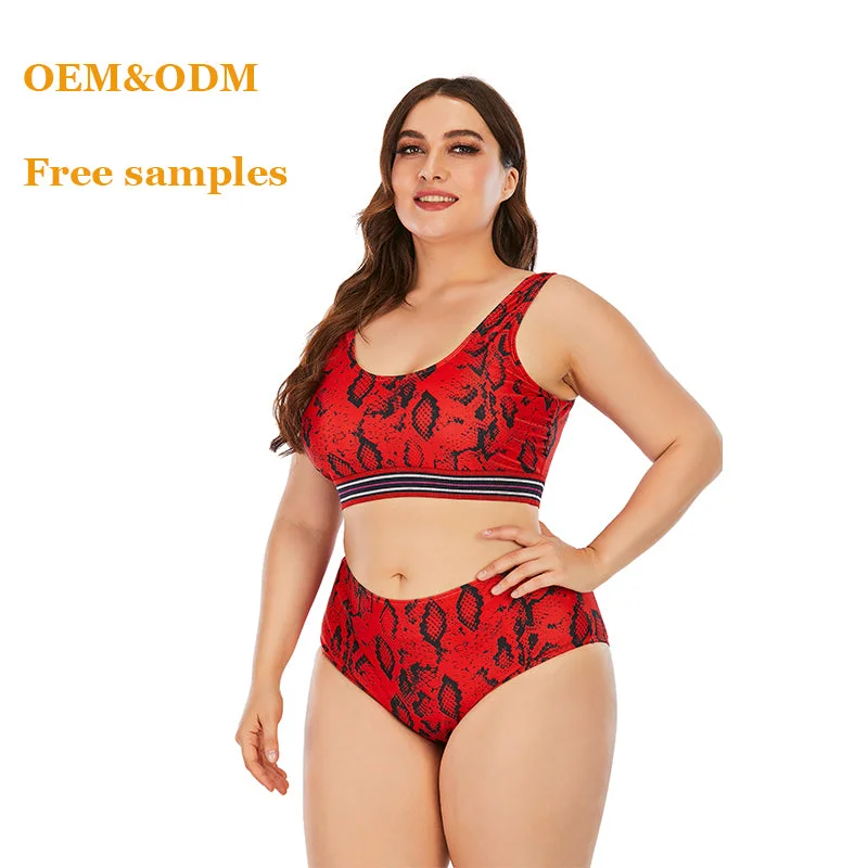 2022 plus size bikini sport manufacturer china floral print OEM trendy high quality beautiful hot sale best swimwear Sporty Racerback Swimsuit