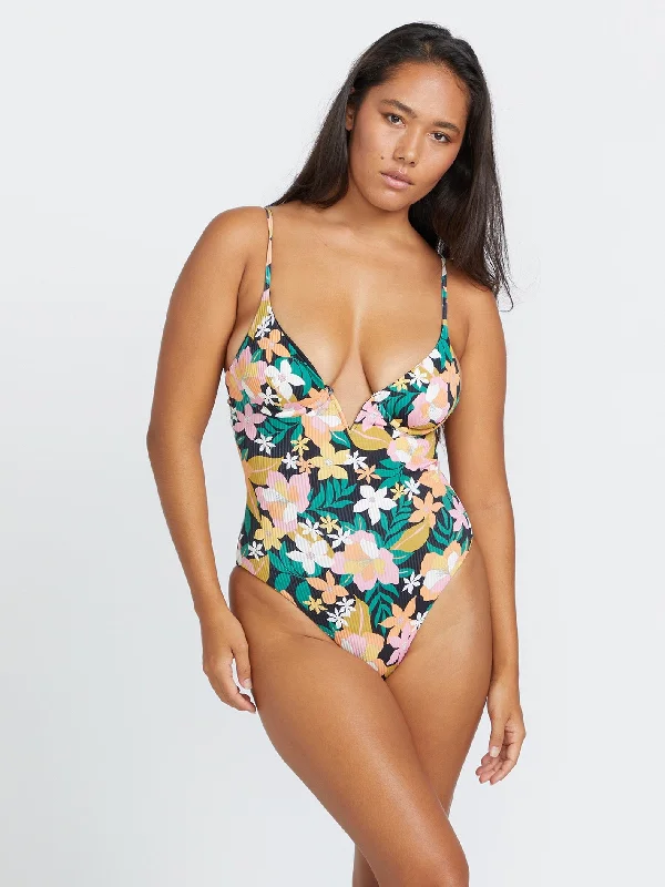 Had Me At Aloha One Piece Swimsuit - Multi Playful Pattern Swimsuit