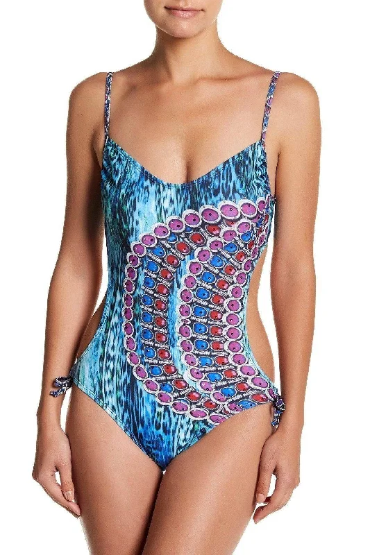 La Moda Animal Print One-Piece Swimsuit / Monokini Beachwear, Resort Wear and Designer Swimwear Modern High-Waisted Swimsuit