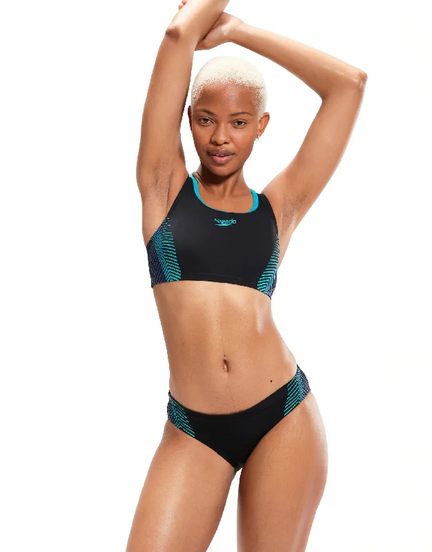 Placement 2 Piece Swimsuit - Black/Green Sexy Cutout Swimsuit