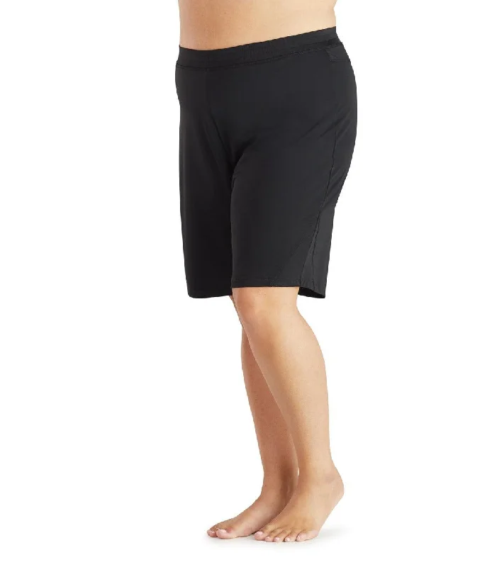 QuikEnergy Swim Short with Brief Black Tie-Back Swimwear