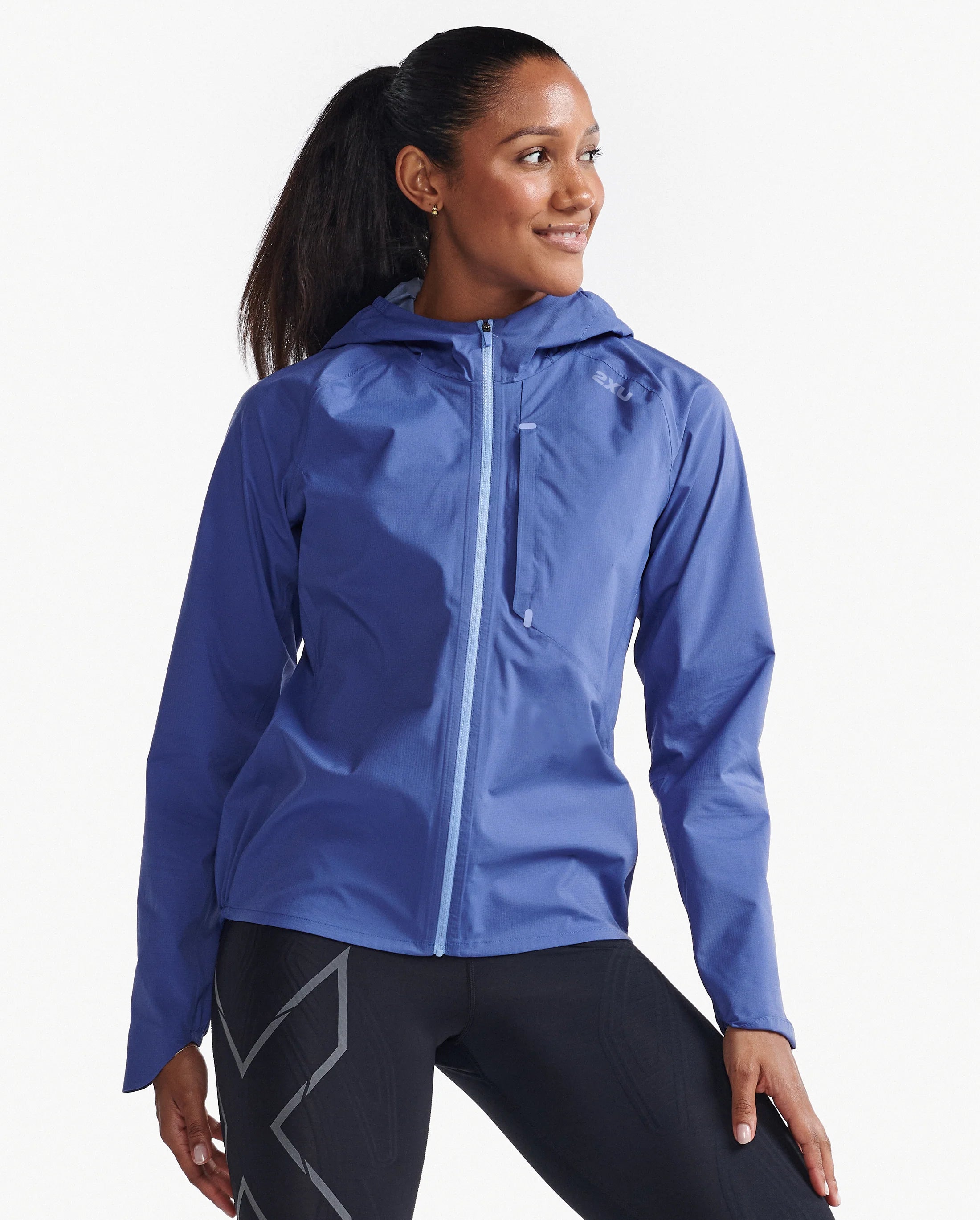 2XU Women's Ignition Shield Jacket | Marlin/Hydranger Reflective Lace Jacket Ribbed Jacket Sequined Jacket 2XU Women's Ignition Shield Jacket | Marlin/Hydranger Reflective Lace Jacket Ribbed Jacket Sequined Jacket
