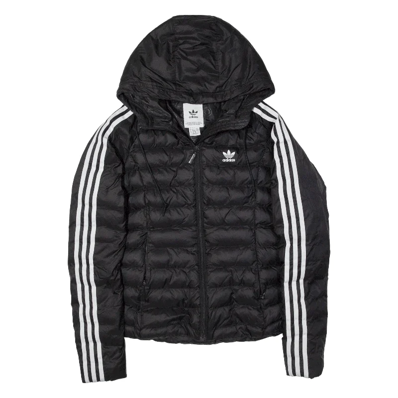 ADIDAS Puffer Jacket Black Womens UK 6 Quilted Jacket Puffer Jacket Insulated Jacket