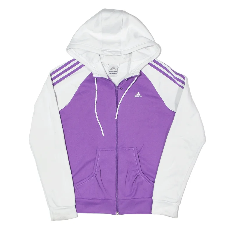 ADIDAS Track Jacket Purple Womens UK 12 Herringbone Jacket Houndstooth Jacket Plaid Jacket