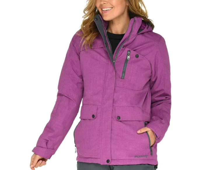 Arctix Women's Daybreak Jacket - Amethyst Melange Faux Fur Fabric Real Fur Fabric Shearling Fabric