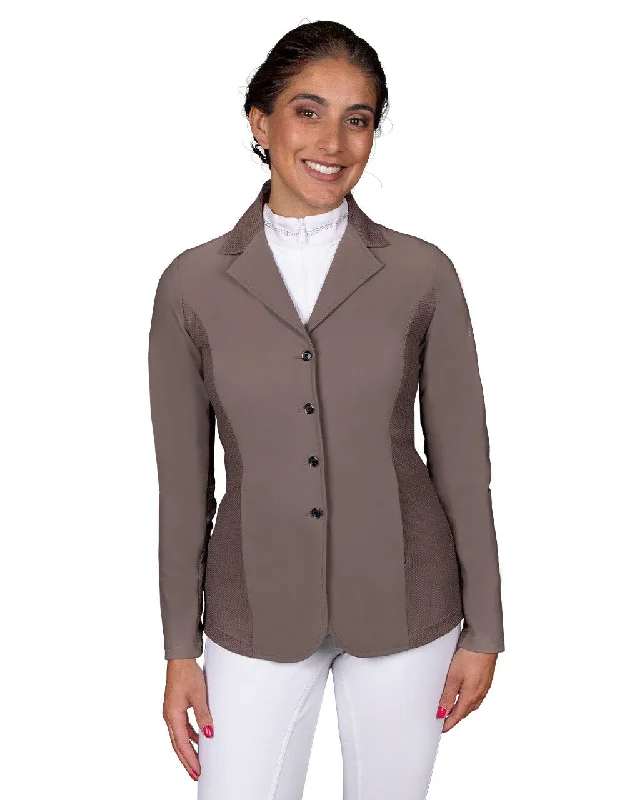 Competition Jacket Novèn Beige Front Pockets Side Pockets Patch Pockets