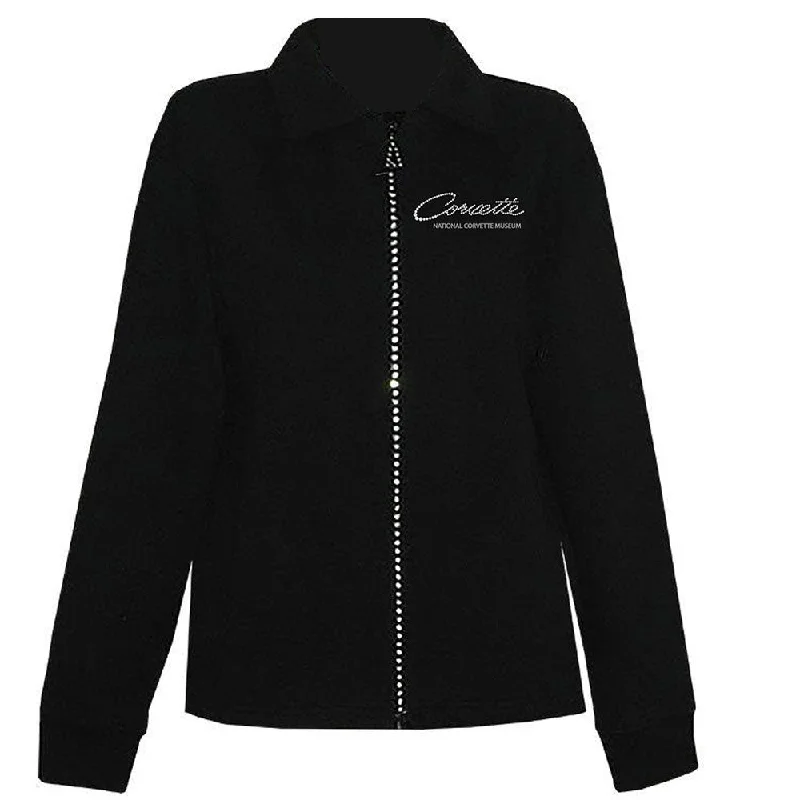 Corvette Ladies' Crystal Zipper Jacket Herringbone Jacket Checkered Jacket Solid Jacket Corvette Ladies' Crystal Zipper Jacket Herringbone Jacket Checkered Jacket Solid Jacket