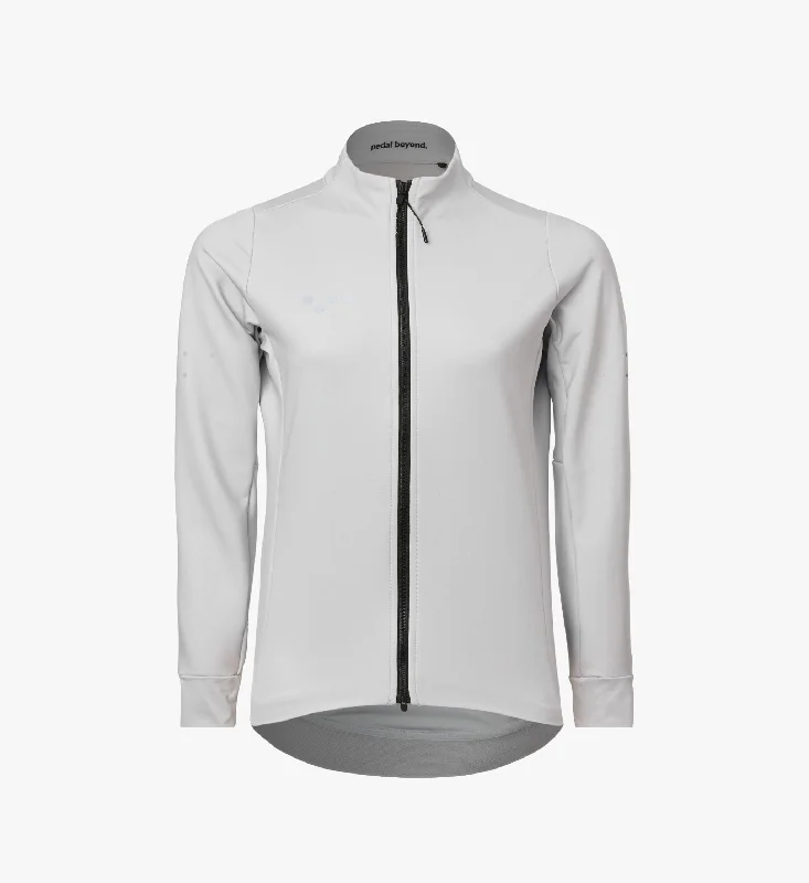 Essentials / Women's Thermal Jacket - Chalk Toggled Jacket Drawstring Jacket Belted Jacket